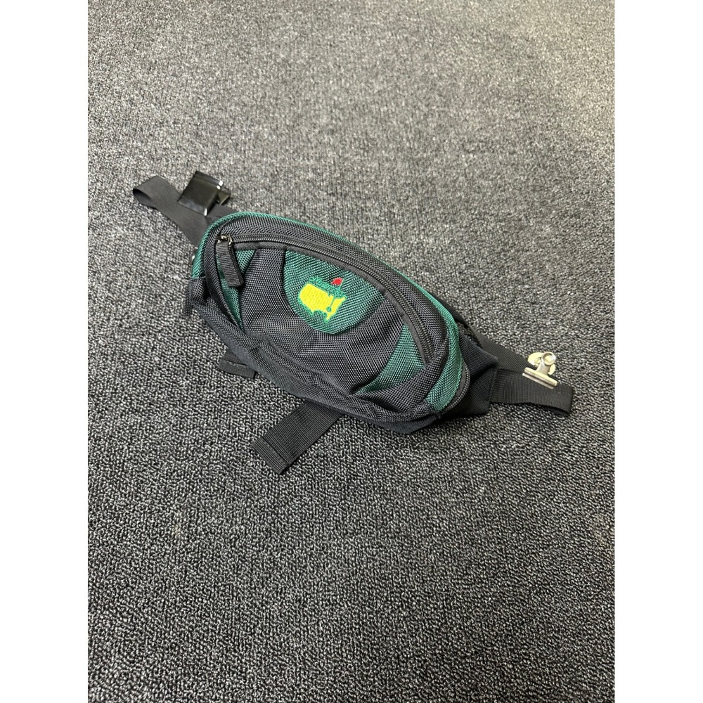 Masters Tournament Golf Fanny Pack Green Black Canvas Waist Belt Bag Embroidered